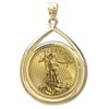 Image 1 : 2012 1/4 oz Gold Eagle Teardrop Pendant (Prong Bezel) 1