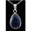 Image 1 : SAPPHIRE CORRUNDUM 28.10CTW SILVER PENDANT