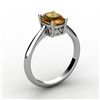 Image 1 : Citrine 0.85 ctw Ring 14kt White Gold