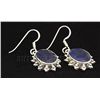 Image 2 : SAPPHIRE CORRUNDUM 34.71CTW SILVER HOOK EARRING