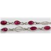 Image 3 : New Design Ruby 45.30CT Silver Bezel Necklace 8.48g