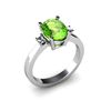 Image 1 : Peridot 2.00 ctw Diamond Ring 14kt White Gold