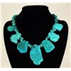 Image 1 : 764.00CTW BOLD BIG CHUNKY TURQUOISE FASHION NECKLACE