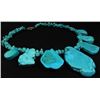 Image 2 : 764.00CTW BOLD BIG CHUNKY TURQUOISE FASHION NECKLACE