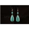 Image 1 : 41.97ctw Dangling Blue Turquoise Silver Earring