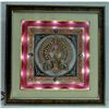 Image 1 : Marble Wall Clock w/ Lights Inside size 9in.x9in.