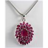 Image 1 : 23.52CTW Pretty Pink Ruby Stone in Silver Pendant