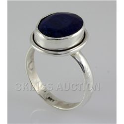 SAPPHIRE CORRUNDUM 29.77CTW SILVER RING