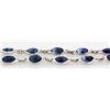 Image 2 : Natural Sapphire 21.70CT SwarovskiDesignSilverNecklace