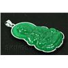 Image 2 : NATURAL 40.92CTW JADE BUDDHA SILVER PLATED PENDANT