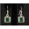 Image 1 : EMERALD BERYL 24.64CTW MINI SILVER HOOK EARRING