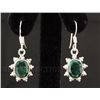 Image 1 : EMERALD BERYL 20.02CTW MINI SILVER HOOK EARRING