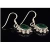 Image 2 : EMERALD BERYL 20.02CTW MINI SILVER HOOK EARRING