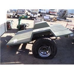 MILITARY SINGLE AXLE FLAT BED TRAILER - 6' NO TITLE - NO FORM-97