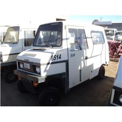 1990 CUSHMAN PLANT TRUCK  ~ 7612 MILES, 864 HOURS 1 KEY, NO START,  NO TITLE - NO FORM-97 MODEL: 898