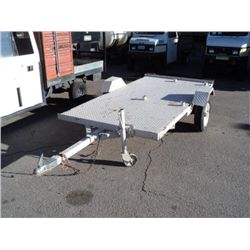 SINGLE AXLE FLATBED TRAILER NO TITLE - NO FORM-97 (print sequence:) 6153