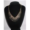 Image 1 : 306CTW BLACK VINTAGE BRASS NECKLACE;18INCH