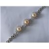 Image 1 : HEART CZ PEACH PEARL SILVER BRACELET***METAL: SILVER; A