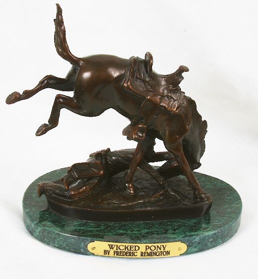 Frederic Remington Bronze Statue Reproduction Wicked Pony BidsTada