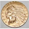 Image 1 : 1909-D $5 Gold Indian BU