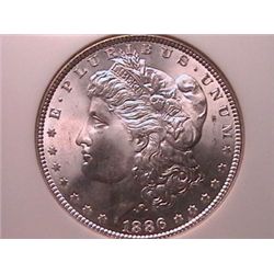 1886 Morgan Dollar Gem MS66 NGC