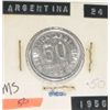 Image 1 : 1956 ARGENTINA 50 CENTAVOS *RARE MS HIGH GRADE!! COIN CAME OUT OF SAFE!!