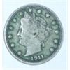 Image 1 : 1911 LIBERTY HEAD "V" NICKEL RED BOOK VALUE IS $20.00+ *NICE VERY FINE+ EARLY NICKEL!!