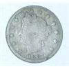 Image 1 : 1887 LIBERTY HEAD "V" NICKEL RED BOOK VALUE IS $25.00+ *RARE KEY DATE VERY GOOD GRADE NICKEL!!