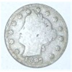 1897 LIBERTY HEAD "V" NICKEL *NICE EARLY NICKEL!! COIN CAME OUT OF SAFE!!