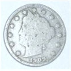 1909 LIBERTY HEAD "V" NICKEL *NICE EARLY NICKEL!! COIN CAME OUT OF SAFE!!