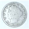 Image 1 : 1909 LIBERTY HEAD "V" NICKEL *NICE EARLY NICKEL!! COIN CAME OUT OF SAFE!!