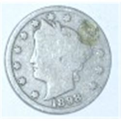 1898 LIBERTY HEAD "V" NICKEL *NICE EARLY NICKEL!! COIN CAME OUT OF SAFE!!