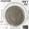 Image 1 : 1887 MEXICO M/O 1 CENT *RARE EARLY EXTRA FINE GRADE!! COIN CAME OUT OF SAFE!!