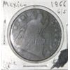 Image 1 : 1866 6/5 EXTREMELY RARE MEXICO 1/4 REAL *RARE EARLY VERY GOOD GRADE!! COIN CAME OUT OF SAFE!!