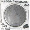 Image 1 : 1865 EXTREMELY RARE MEXICO/CHIHUAHUA 1/4 REAL *RARE EARLY GOOD GRADE!! COIN CAME OUT OF SAFE!!