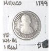 Image 1 : 1799 SILVER SHIPWRECK EXTREMELY RARE MEXICO 1 REAL WORLD BOOK VALUE IS $180.00+ *RARE VERY GOOD EARL