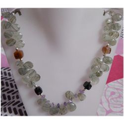 Natural 310.55ct Semi Precious Necklace .925 Sterling