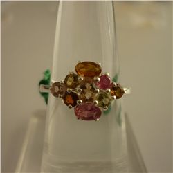 24.85 ctw,SEMIPRECIOUS RING .925 STERLING SILVER