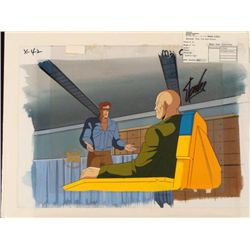 Orig Bkgd Animation Cel X-Men Signed Stan Lee Xavier