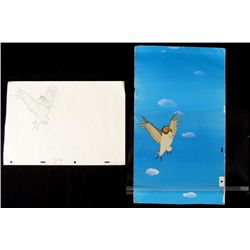 Drawing Cel Winnie the Pooh Animation Original Flying