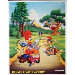 Recycle With Woody 1990 Walt Disney Poster