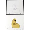 Image 1 : Defeat Production Cel Drawing Orig Herculoids Art Gloop