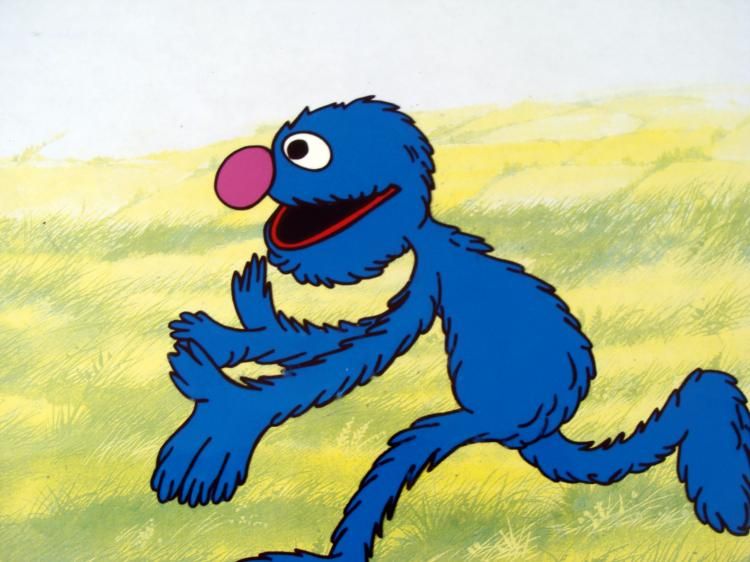 Grover Animation Original Cel Sesame Street Grover Animation Background