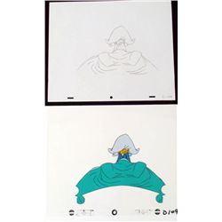 Under Covers Donald Duck Cel Drawing Orig Animation Art