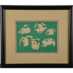 Rabbit Original Model Cel Animation Art Framed