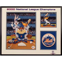 Looney Tunes Lithgraph Framed Taz Daffy Bugs NY Mets LE