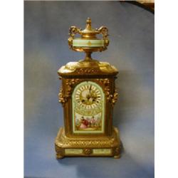 A fine quality French 19th Century 8 day striking mantel clock contained in a gilt ormolu case