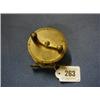 Image 1 : A 19th/20th Century brass fishing reel with ram/goat mark to the side 3"