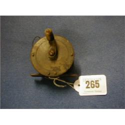 A 19th/20th Century brass fishing reel 2 1/2"