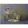 Image 1 : A Capo di Monte biscuit porcelain figure of a man with struggling with a laden donkey 10" £20-40534